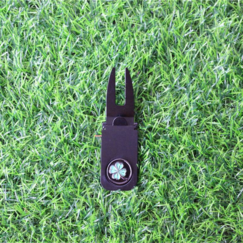 BLACK AND FOUR-LEAF MARK