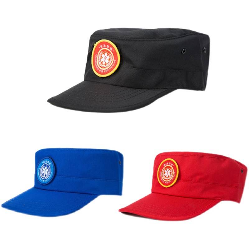 Emergency rescue hat training hat Spring and autumn men's new rescue service training cap Female universal black peaked tongue