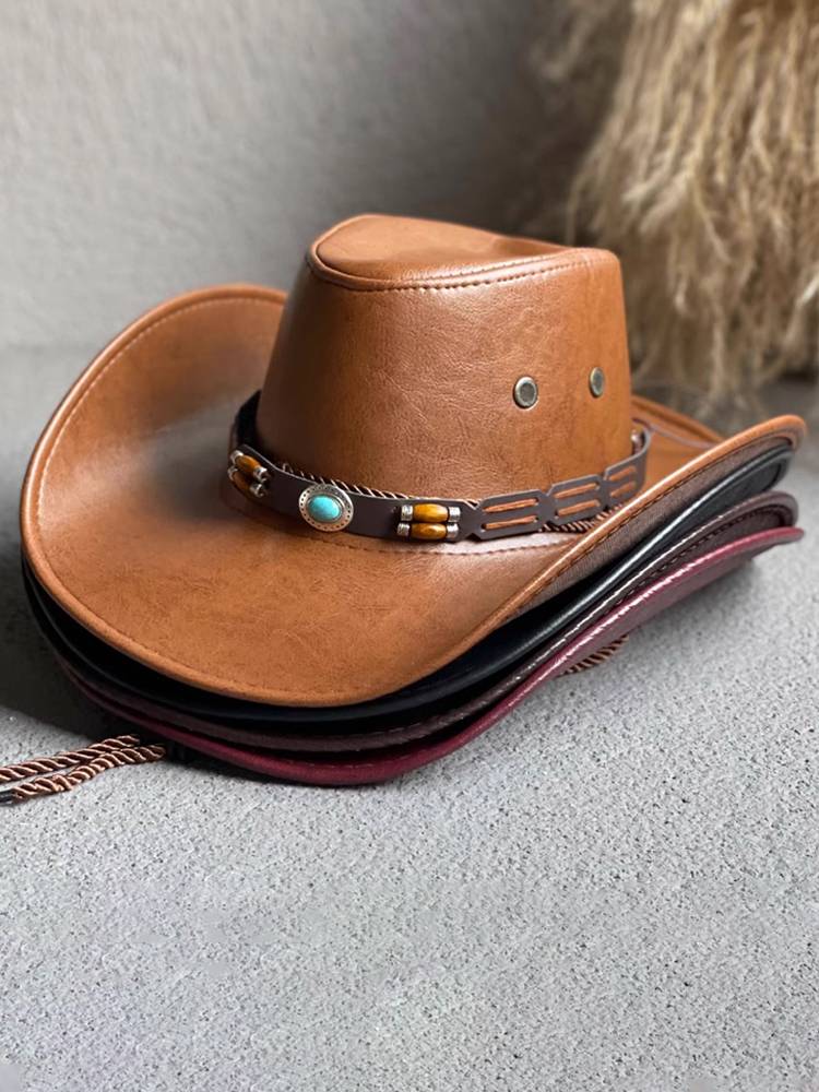 Dajian Tibetan Jazz Hat Men's Spring and Autumn Outdoor Sunscreen Hat Traveling Cavaliers Hat American Western Cowboy Hat