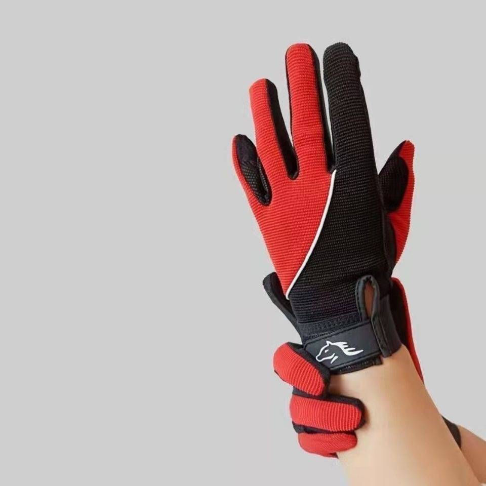 Autumn Children's Equestrian Anti -Skating Children's Horse Riding Horse Equipment Equipment Equipment Silicone Five Fingers