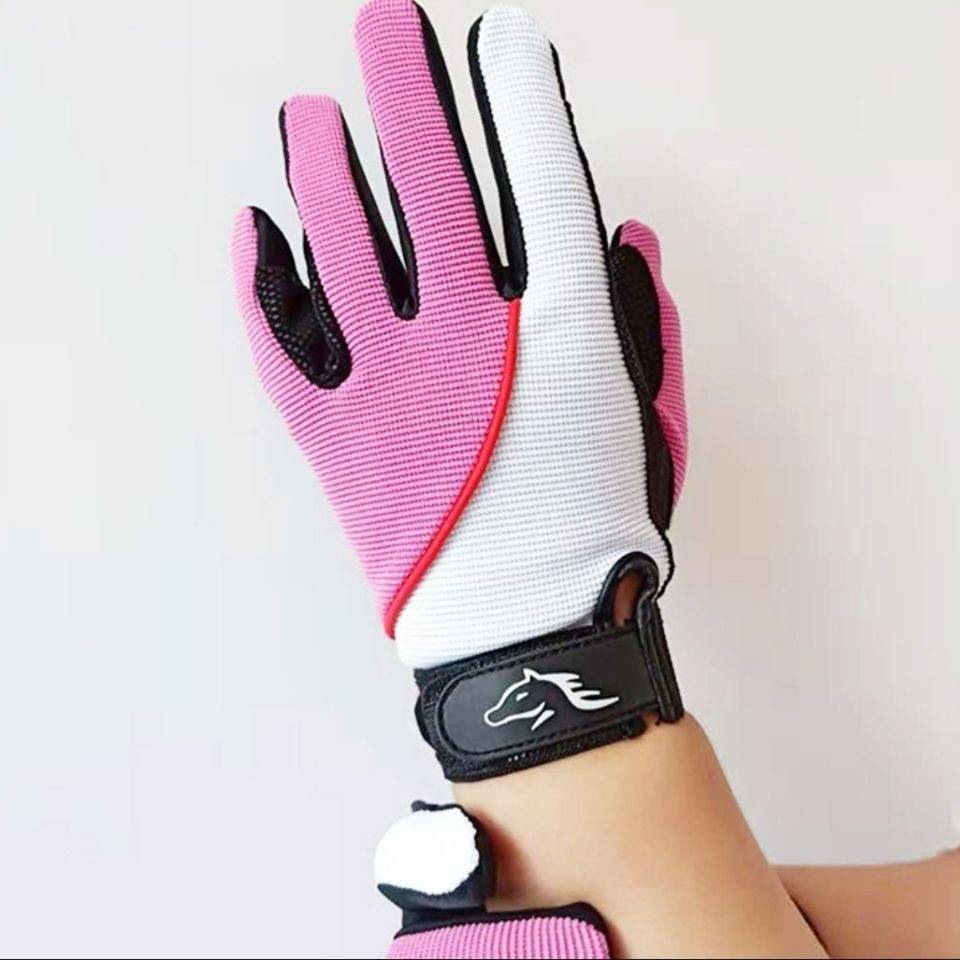 Autumn Children's Equestrian Anti -Skating Children's Horse Riding Horse Equipment Equipment Equipment Silicone Five Fingers