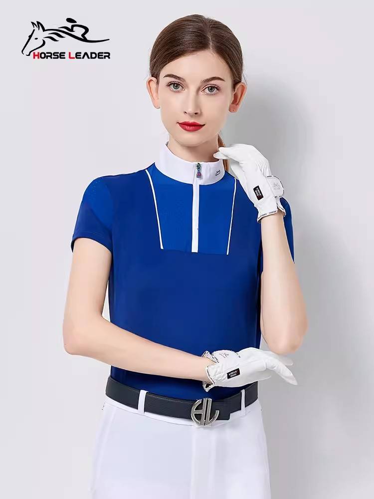 Summer equestrian T -shirt ultra -thin fast dry riding clothing women's equestrian top shirt short -sleeved long -sleeved sunscreen equipment
