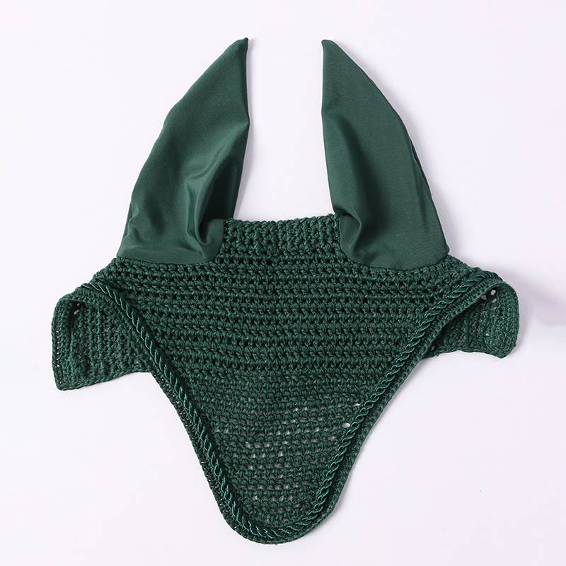 A green ear mask
