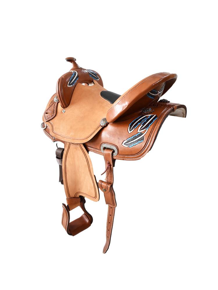 All -leather imported western saddle saddling BillyCook saddle Suma horses to distorted Malaysian saddles in the western Malaysia