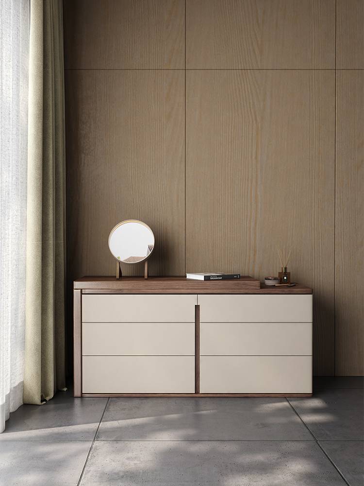 Damning table multifunctional mini -small apartment Nordic Solid Trojan cream all -in -one creamy wind can retractable makeup table