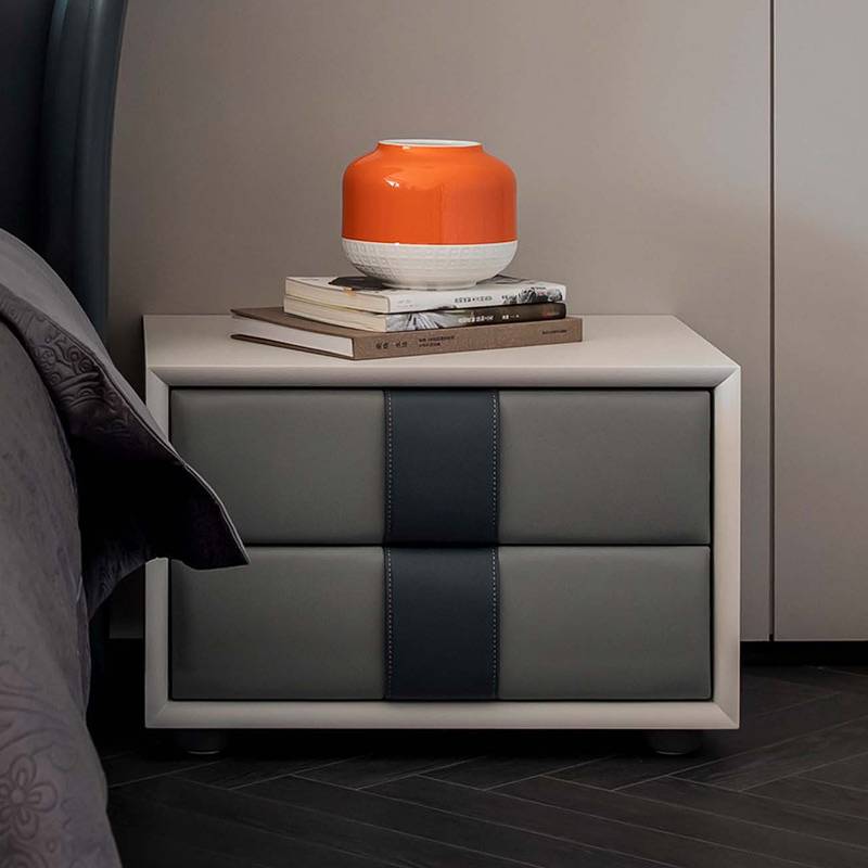 Rozd minimalist leather bedside cabine