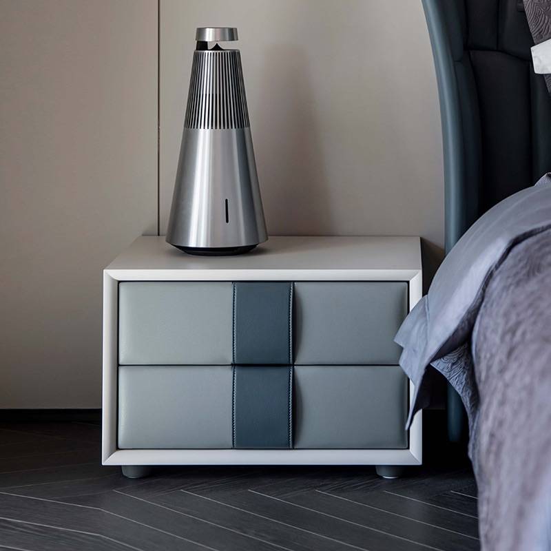 Rozd minimalist leather bedside cabine