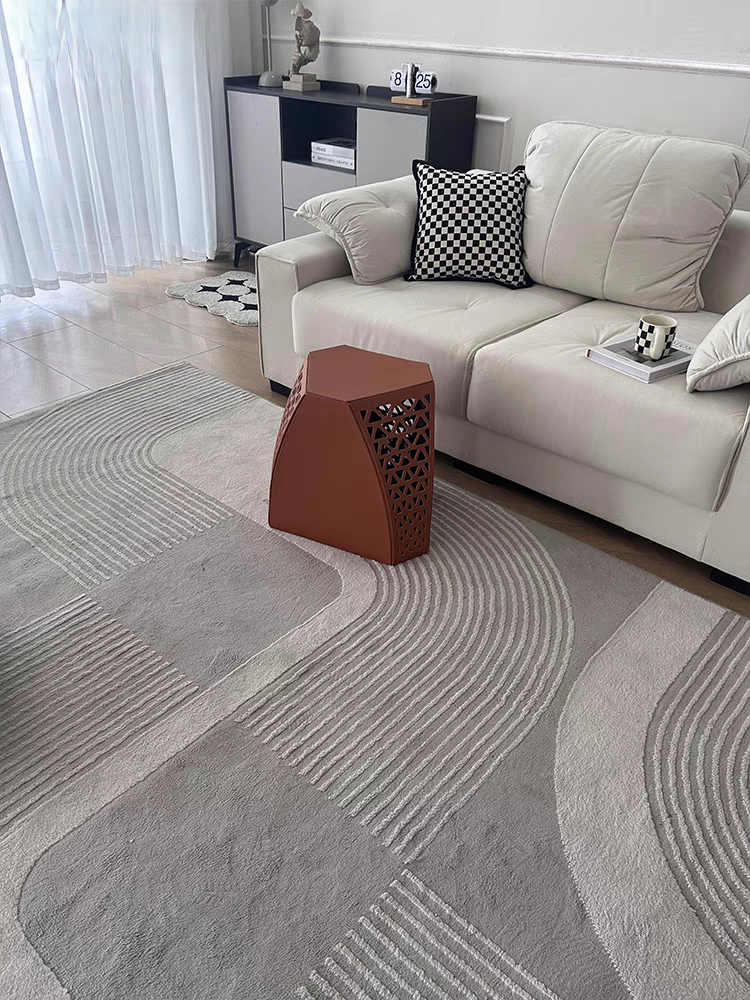 Dwarf stool saddling leather living room setting stool designer light luxury shoe stool Modern edges a few makeup stools hollow pier