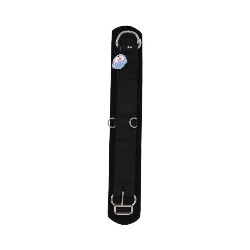 The black narrow abdominal belt with a skater in the back of the west saddle will unburn the horse's body