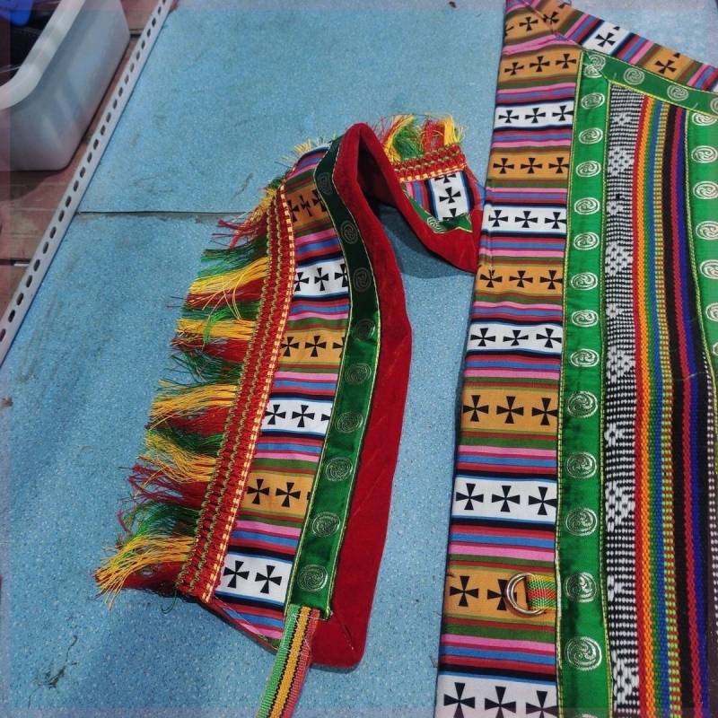 National belly belt felt embroidered flower horsepower characteristic Tibetan horses horses horses hanging sandwich saddle horses with Tibetan wall decoration