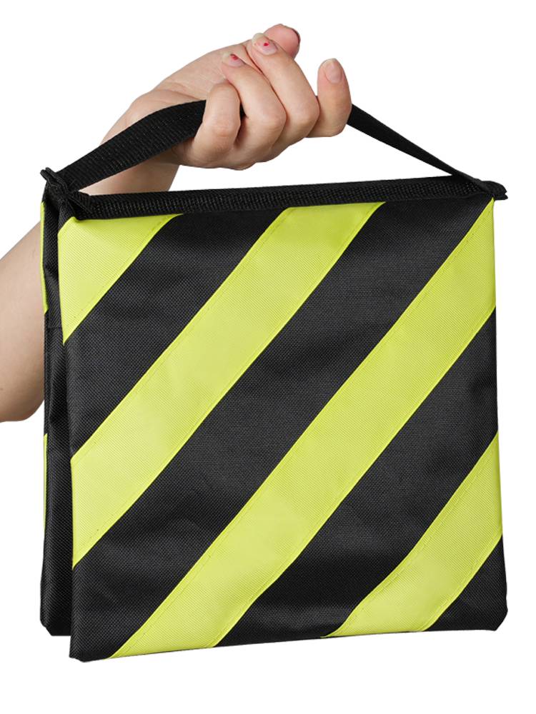 Tianrui Photography Heavy Sand Bag two -color warning stripes C -type magic leg negative bag photography lamp tripod large capacity load -bearing bearing balancing sandbags ceiling lampstein canvas steel saddle bag