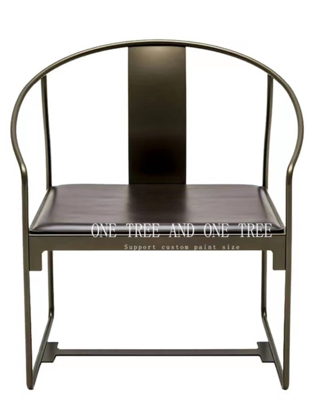 Italian Simple Master Chair Saddle Skin/Ambractive Chair New Chinese Piece Chair Metal Iron Soft Bag Modern Modern