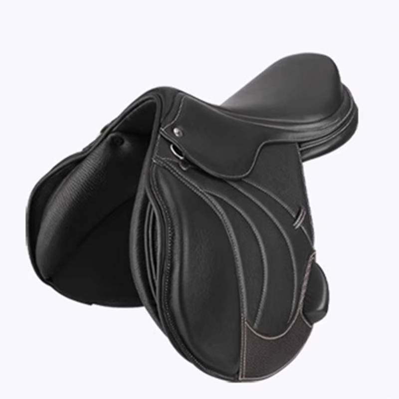 Wecan double -layer cowhide disorder sad saddle British saddle seat black brown horses safe 8202021