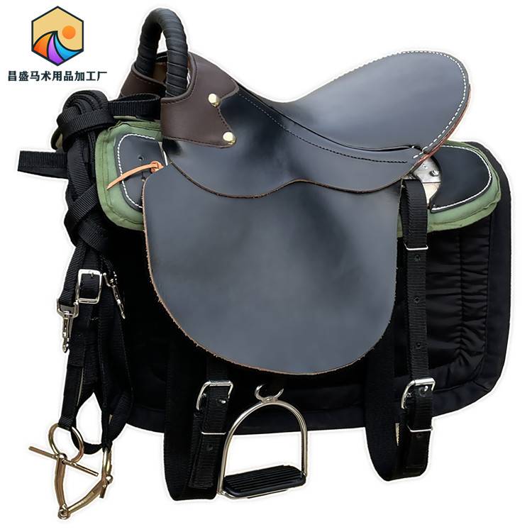 Black, red, two-colour special-priced cow-skin tourists saddled with a full set of horse saddles, and used to mimic dinosaurs