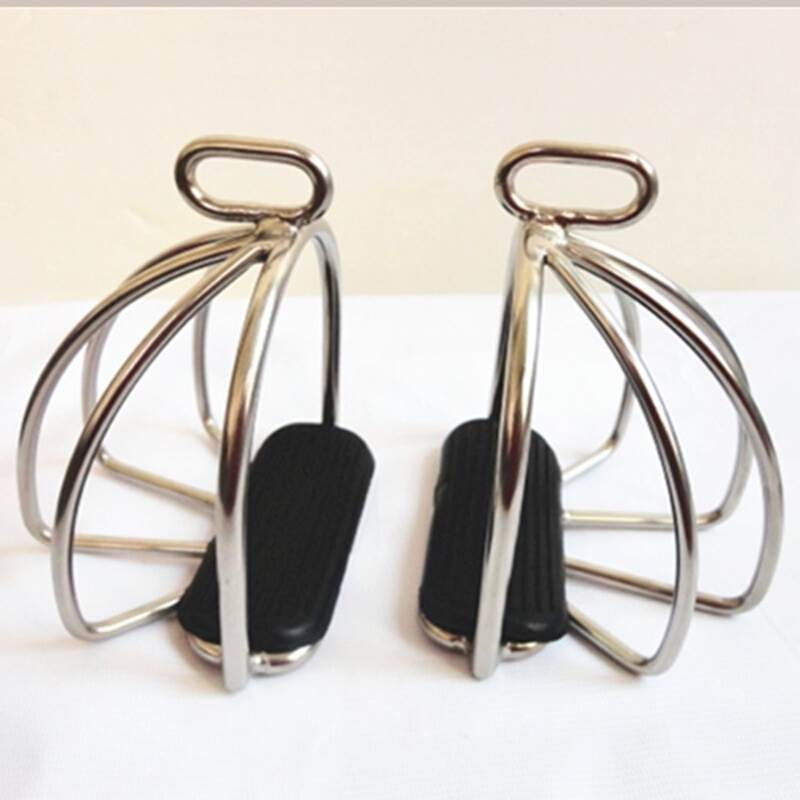 A pair of stainless steel condoms
