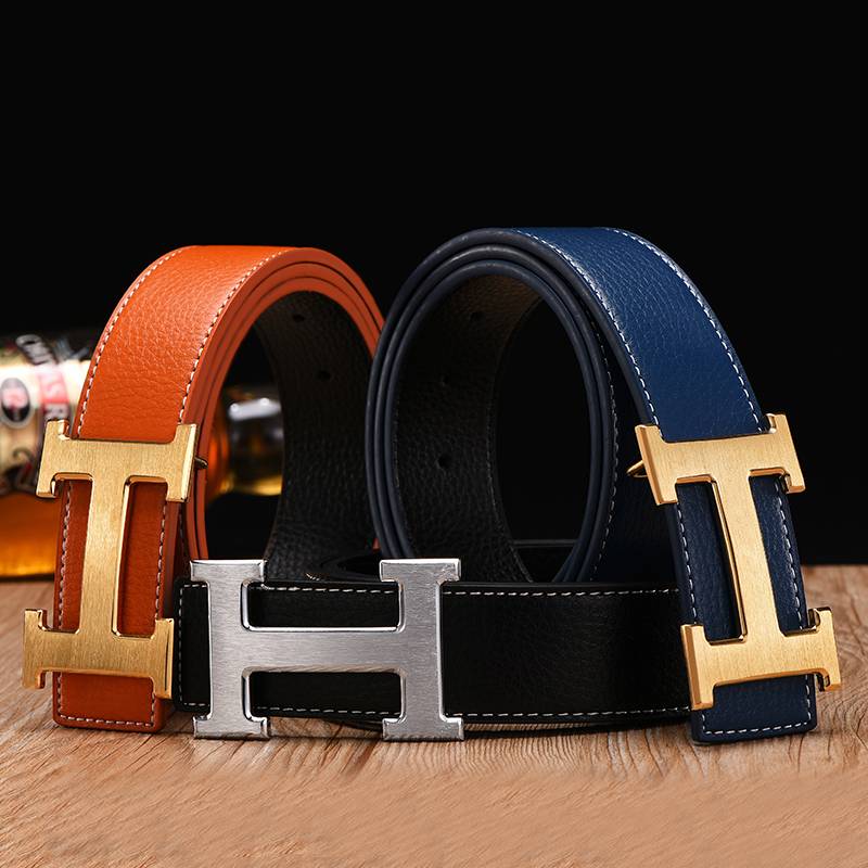 Hermes' new model adapts to 2024 male workers buckle leather luxury high -end business pants belt non -second -hand