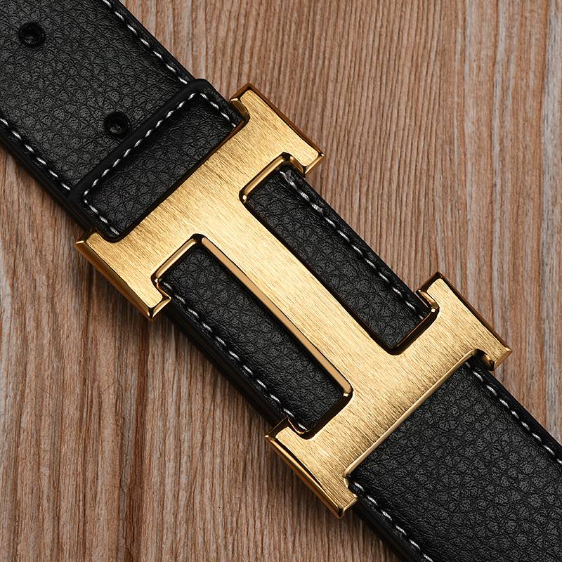 Hermes' new model adapts to 2024 male workers buckle leather luxury high -end business pants belt non -second -hand