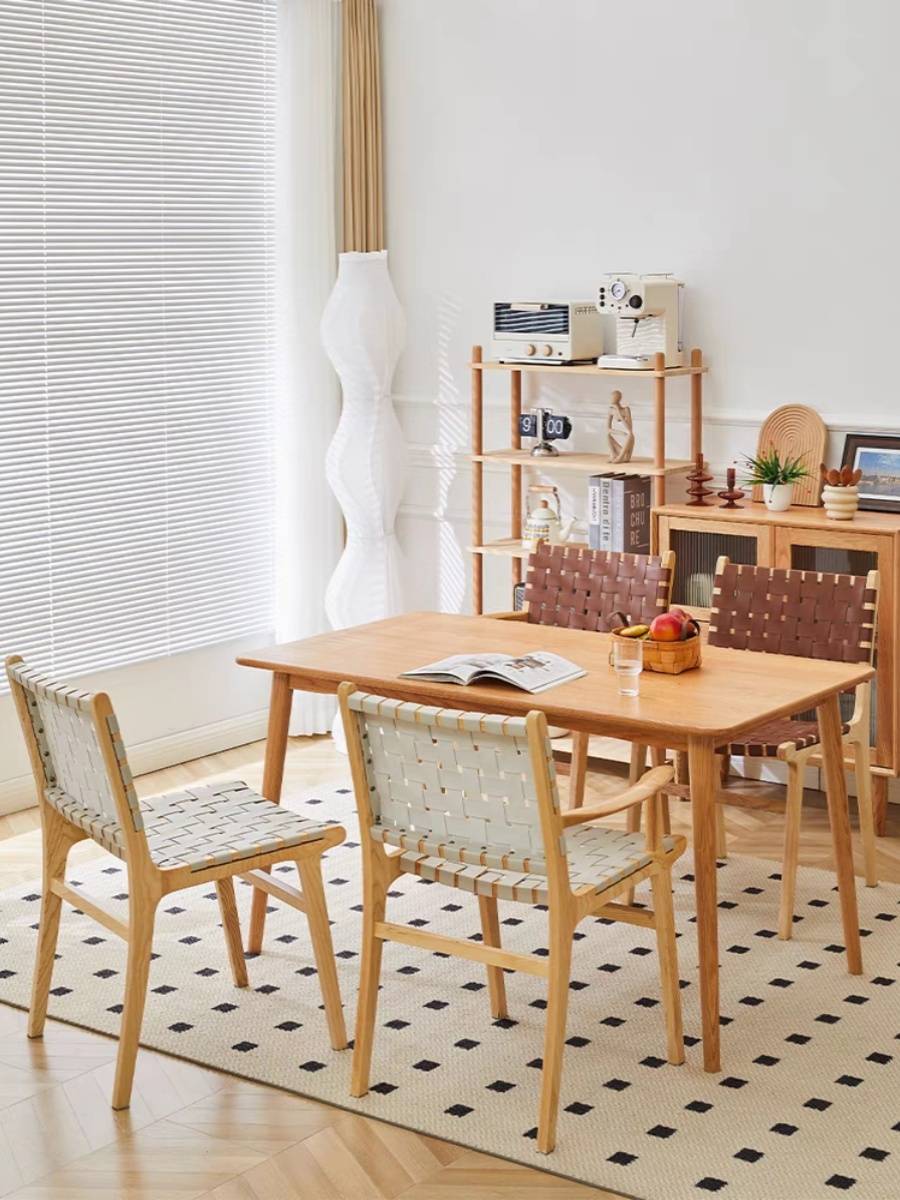 Nordic minimalist modern saddling dining chair home back real wood chair restaurant coffee shop saddling chair