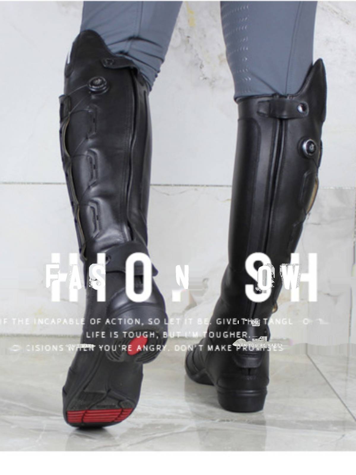 Importing pure-covered oxen-pistol equipment with spotable leg-rigged horse-racing training boots and boots