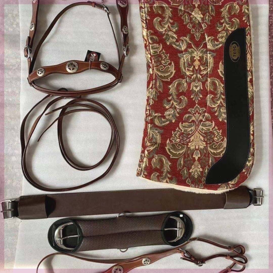 Century Jiudui Western Sadoust Sadfords Pacific Western Saddy Saddy Horse Equipment A full set of wild ride western saddle