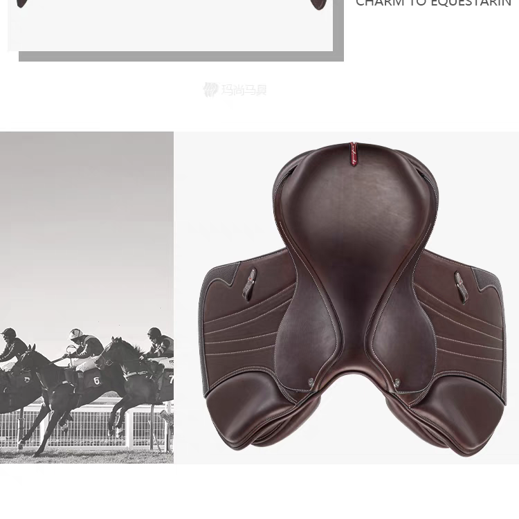 Italy imports Equipe Equestrian Saders Adult Children Children's Disorders Sadoust Equipment Equipment Saddle Professional Equestrian