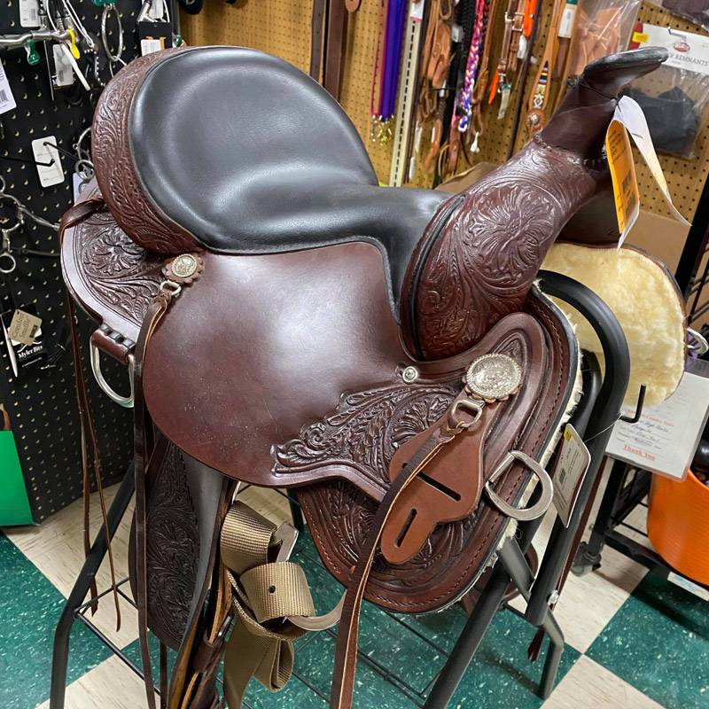 American CY's Highhorse Western Saddle Crucs Carved Leisure Leisure Western Western Equestrian Saded Sadford