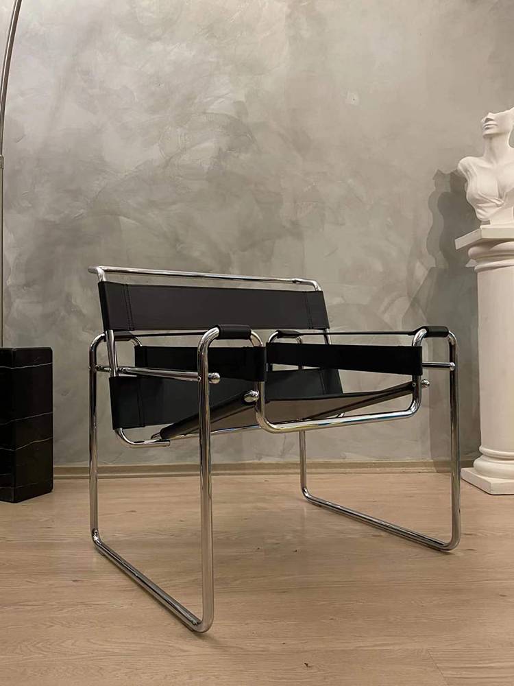 WASSILY Vasili chair Baoheus Middle -aged Light Luxury Advanced Sensory Chair INS Saddle Stainless Steel Sofa Chair