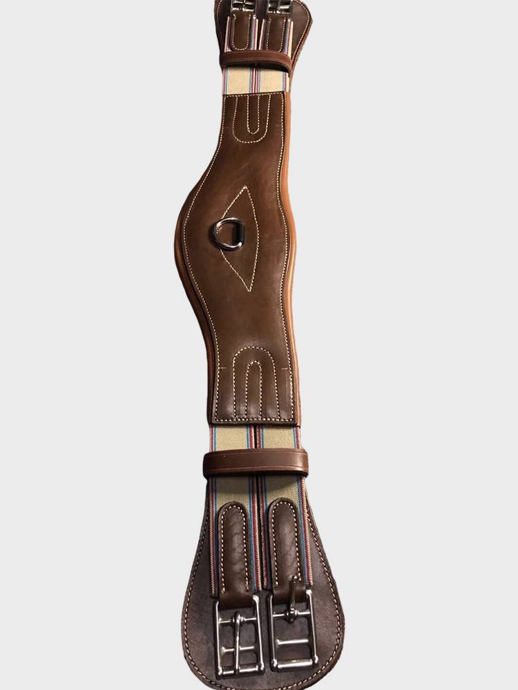 The horse's belly and the horse's boot and veal, and the horse's saddle parts