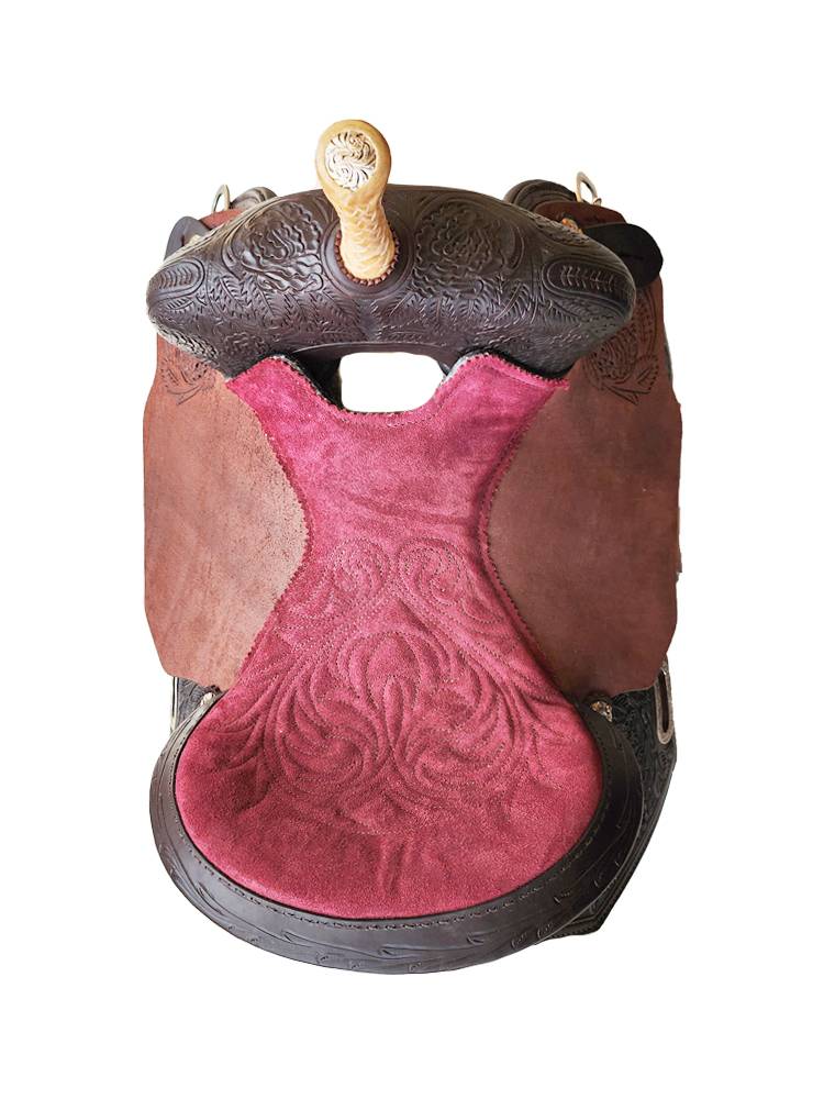 Imported CY Saddle Pink Wool Platform Full Settled Saddle Naked Saddle 15 -inch Imported Saddle Fashion Female Saddle