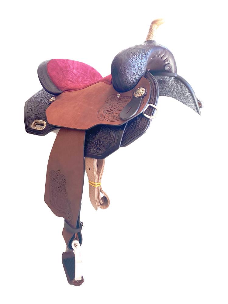 Imported CY Saddle Pink Wool Platform Full Settled Saddle Naked Saddle 15 -inch Imported Saddle Fashion Female Saddle