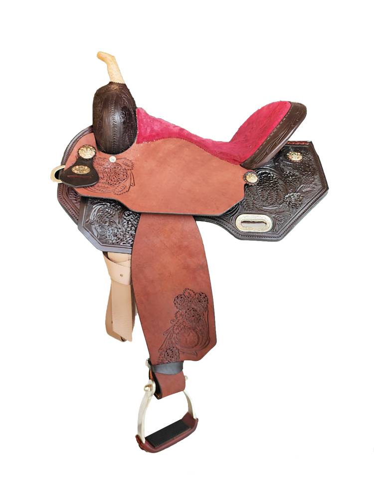 Imported CY Saddle Pink Wool Platform Full Settled Saddle Naked Saddle 15 -inch Imported Saddle Fashion Female Saddle