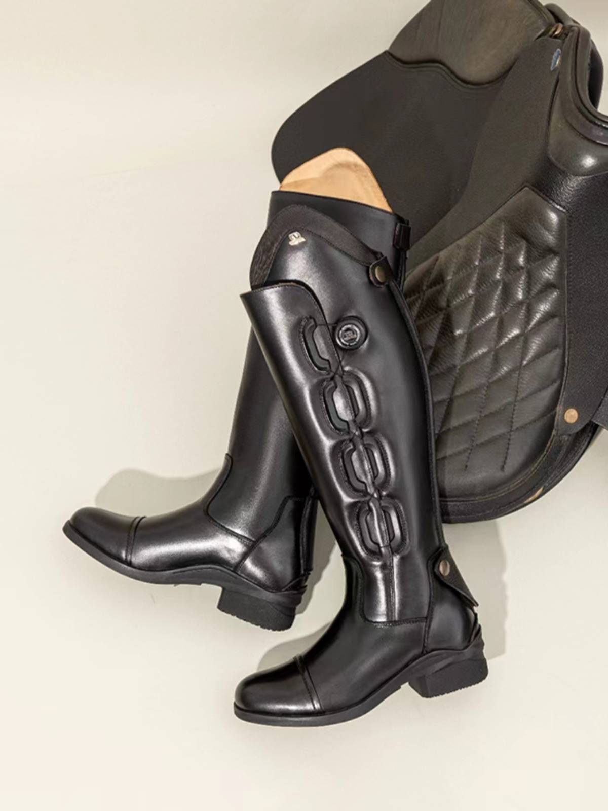 Professional equestrian boots head layer cowhide riding training high knight competition boots can regulate equestrian horse boots