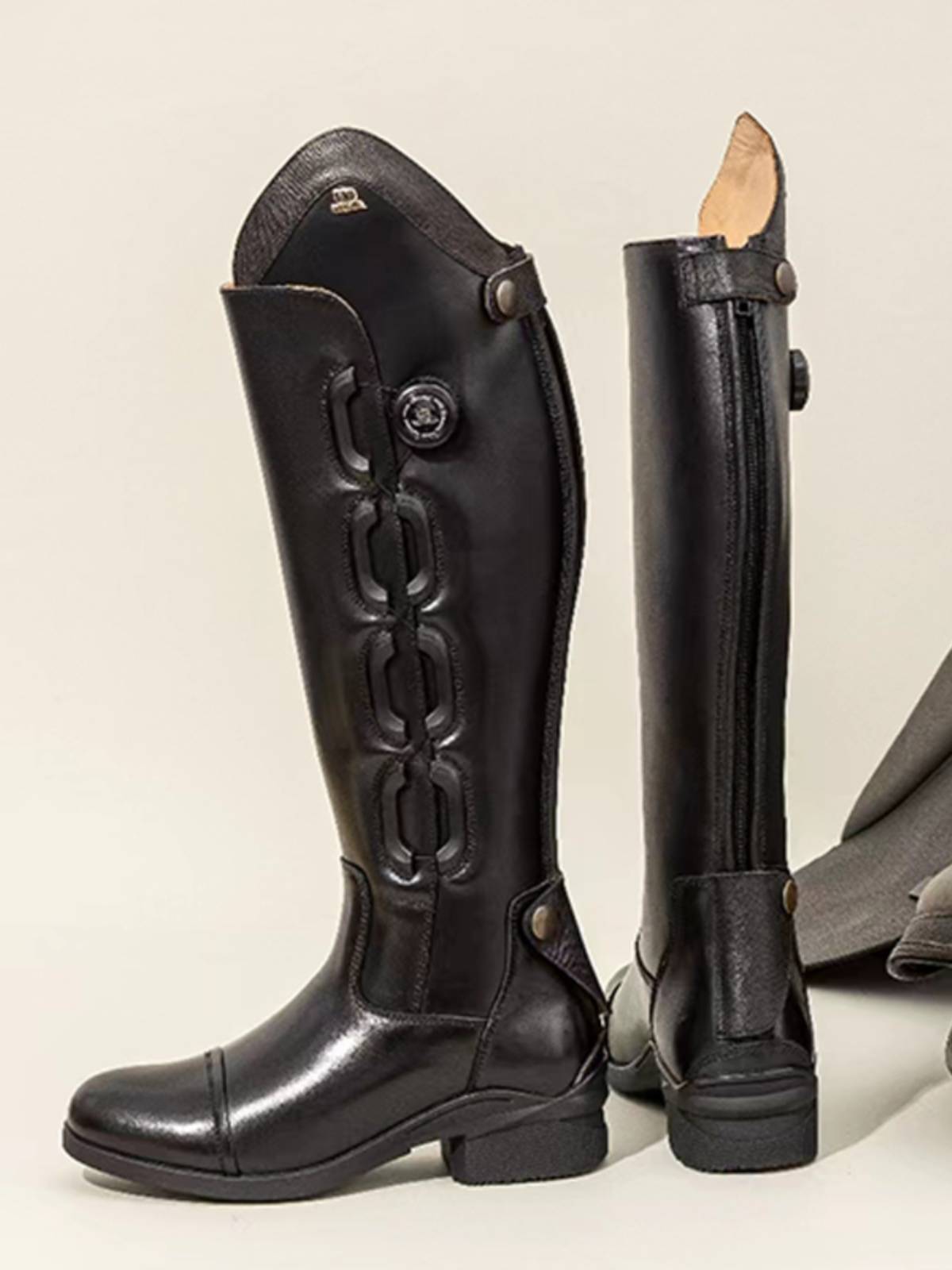 Professional equestrian boots head layer cowhide riding training high knight competition boots can regulate equestrian horse boots