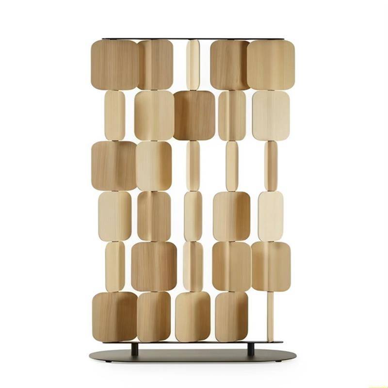 Customized saddle leather screen modern minimalist leather N art hotel restaurant sales office living room decoration art partition