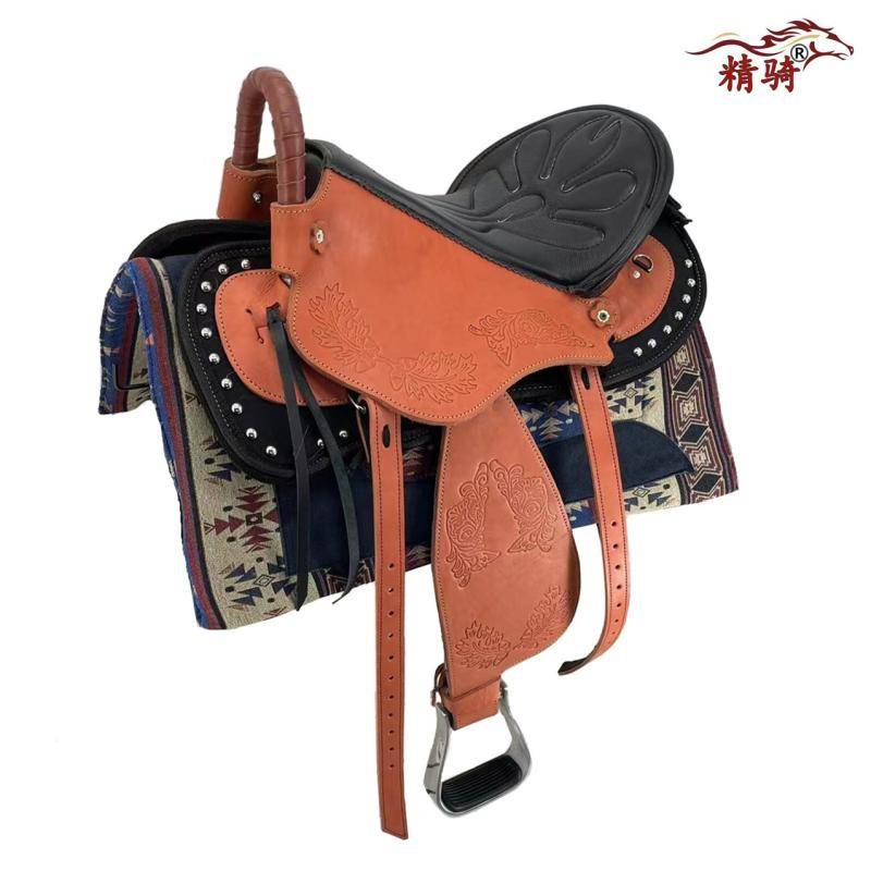 A big, durable saddle red brown + full leather