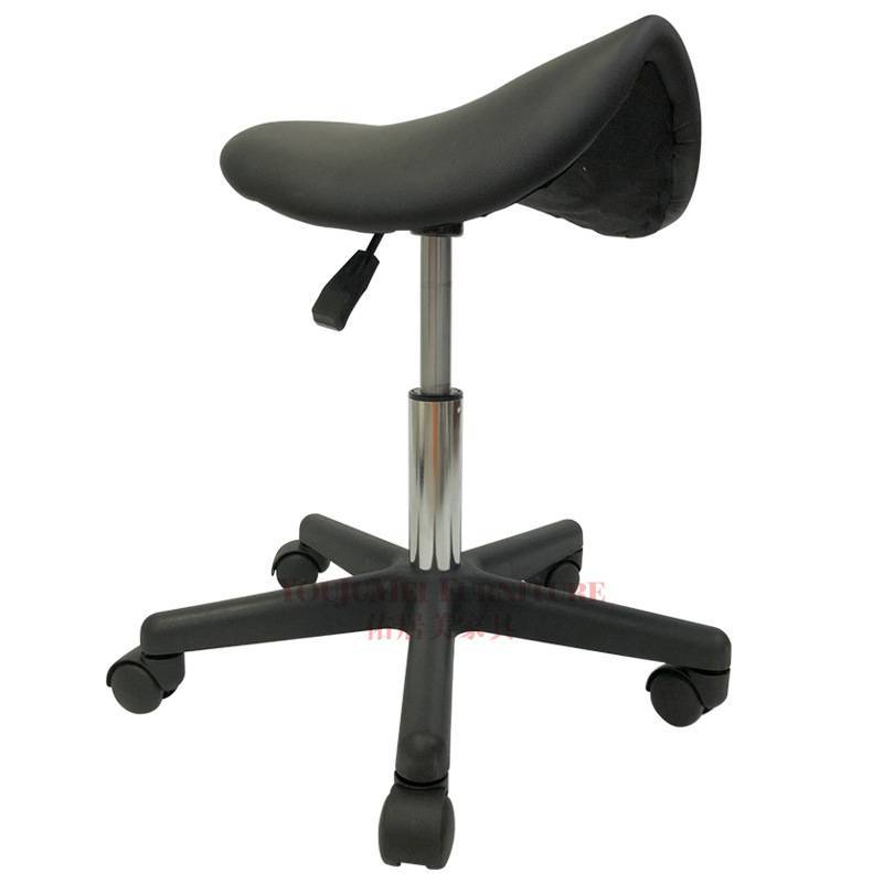 Ergonomic saddle chair, dentist chair riding chair beauty stool bars, stool flat feet can rotate nylon saddle chairs