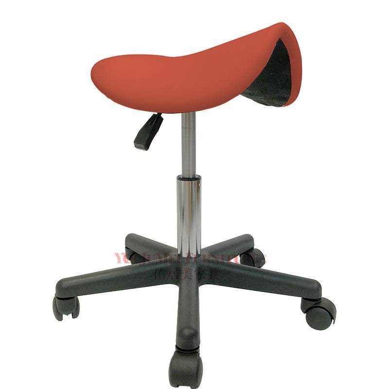 Ergonomic saddle chair, dentist chair riding chair beauty stool bars, stool flat feet can rotate nylon saddle chairs
