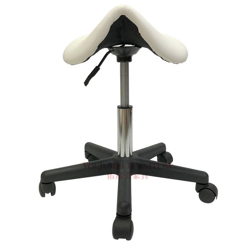 Ergonomic saddle chair, dentist chair riding chair beauty stool bars, stool flat feet can rotate nylon saddle chairs