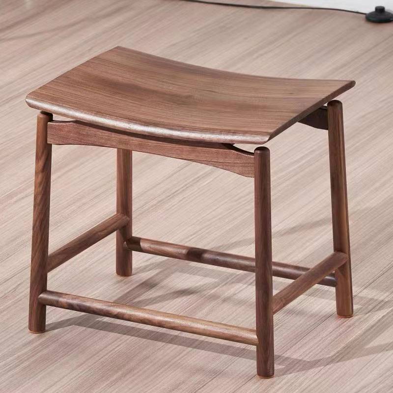 Solid wood stool household requires a benchmark square stool new Chinese old elm people's saddle stool to install stool ingot stool to change shoe stool meals