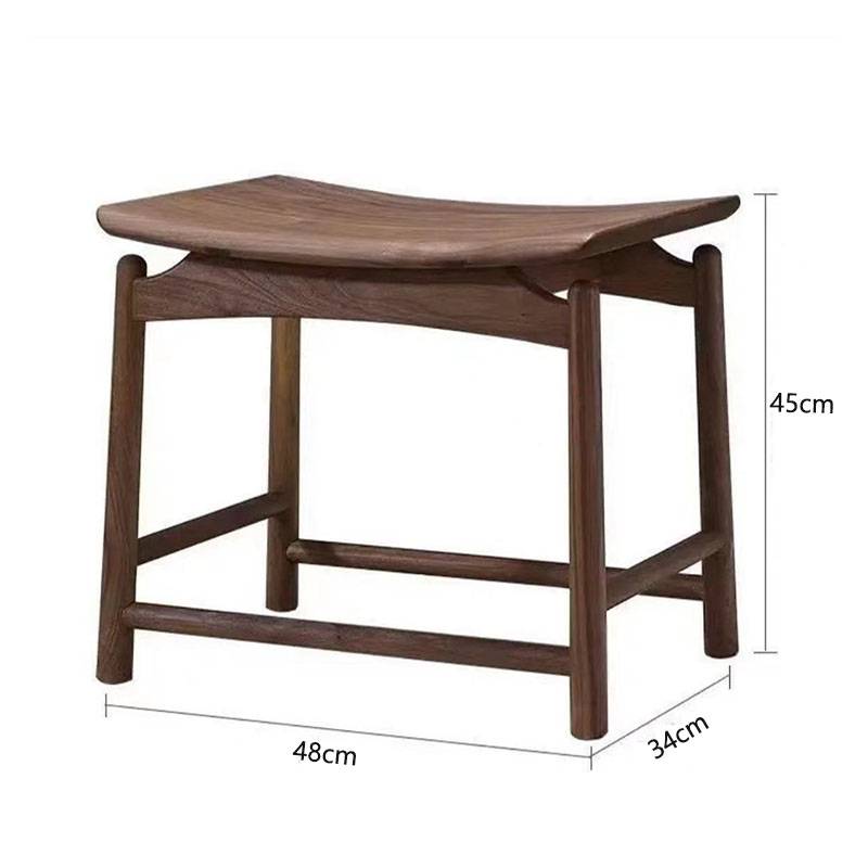Horse saddle stool, walnut