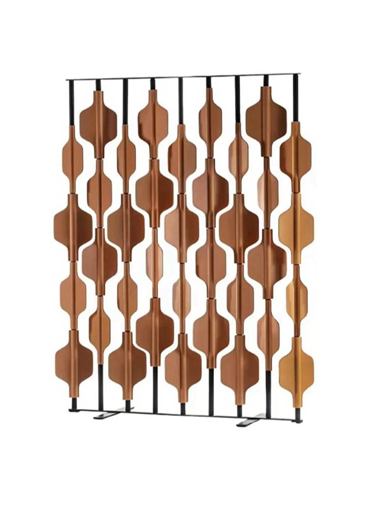 Customized saddling leather screen modern minimalist leather hotel restaurant sales office living room decoration art partition