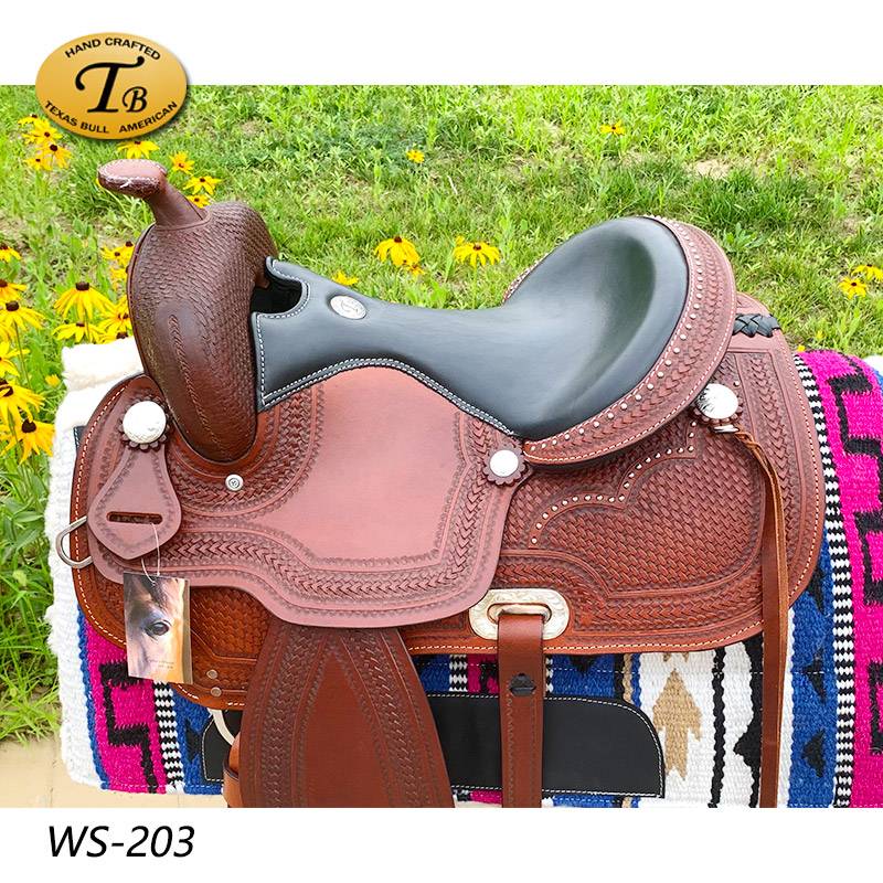 American TB soft and comfortable western saddle handmade carving ride riding a saddle outdoor outdoor outdoor border horsema supplies
