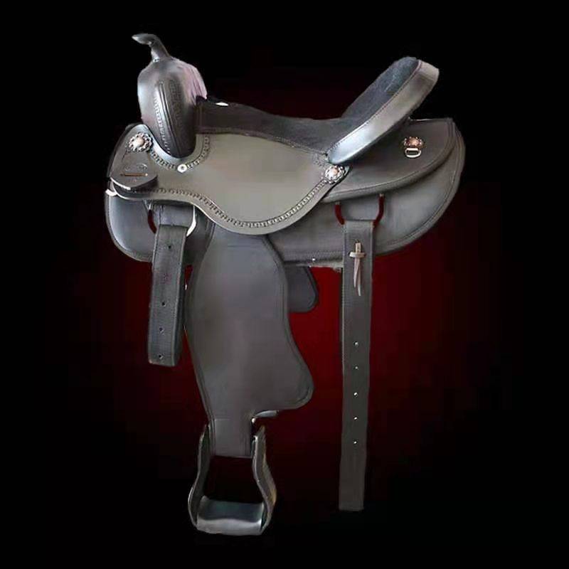 Full leather imported western saddle handmade carved cowhide saddle collection display horse riding equipment equestrian horse horses products