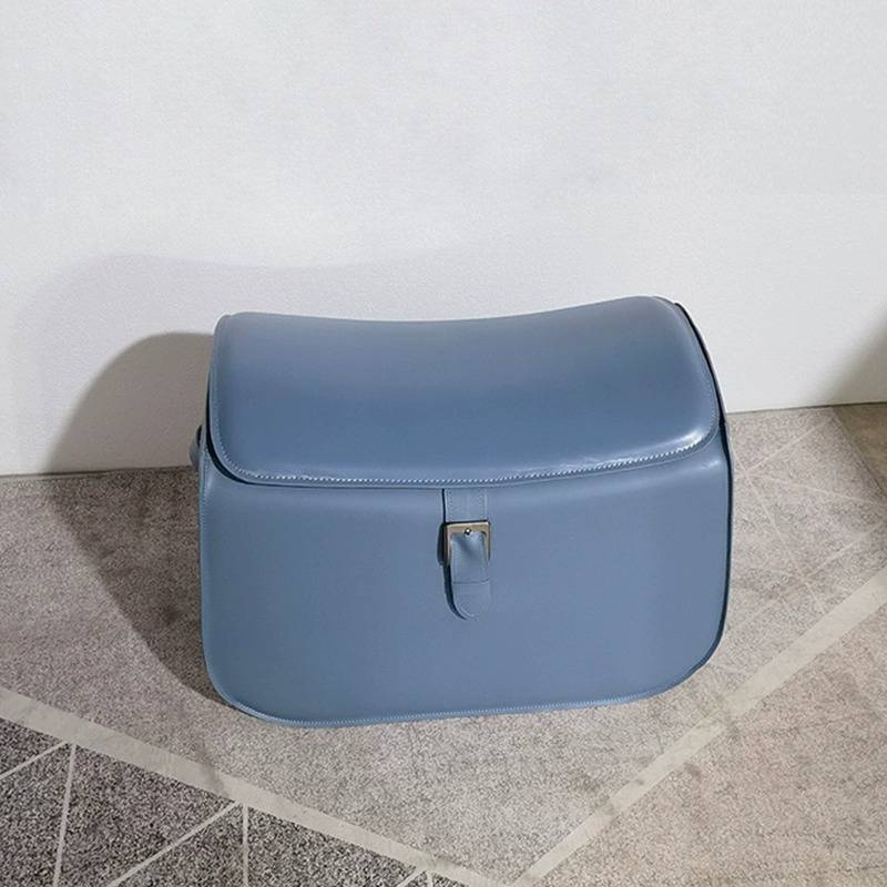 TJRZ836 designer creative art dressing stool wallet shape saddle leather stool sitting light luxury small apartment