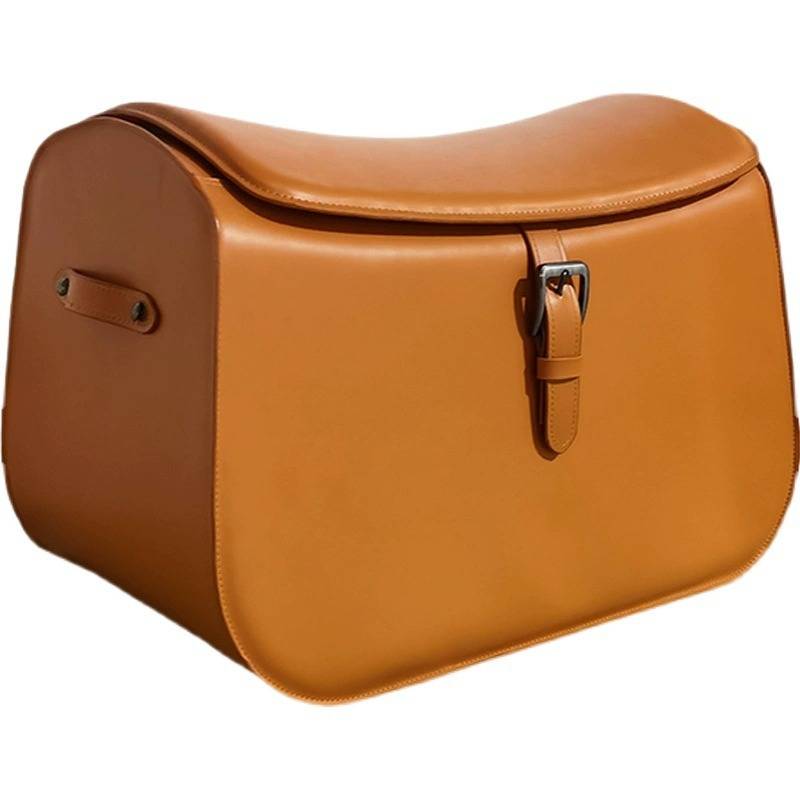 TJRZ836 designer creative art dressing stool wallet shape saddle leather stool sitting light luxury small apartment