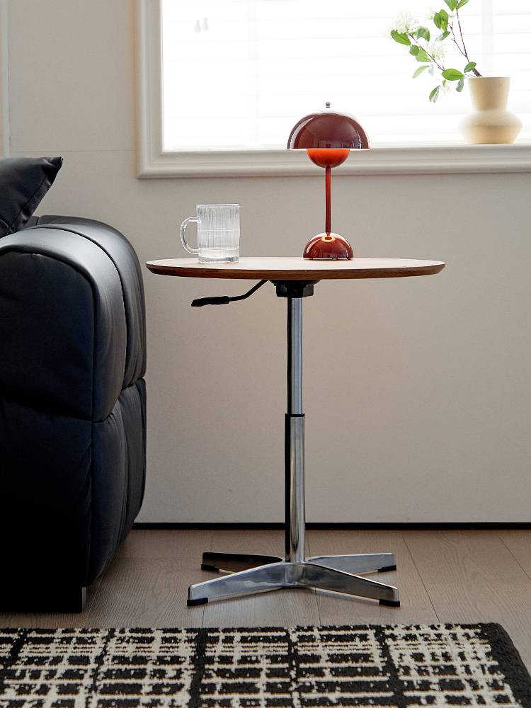Tupeli can rise to the round side of a few living room modern simple saddle leather small tables mini can move the sofa cabinet