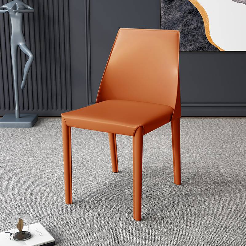 A light orange saddle chair
