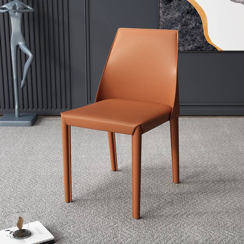 Dark orange, high-end saddle chair