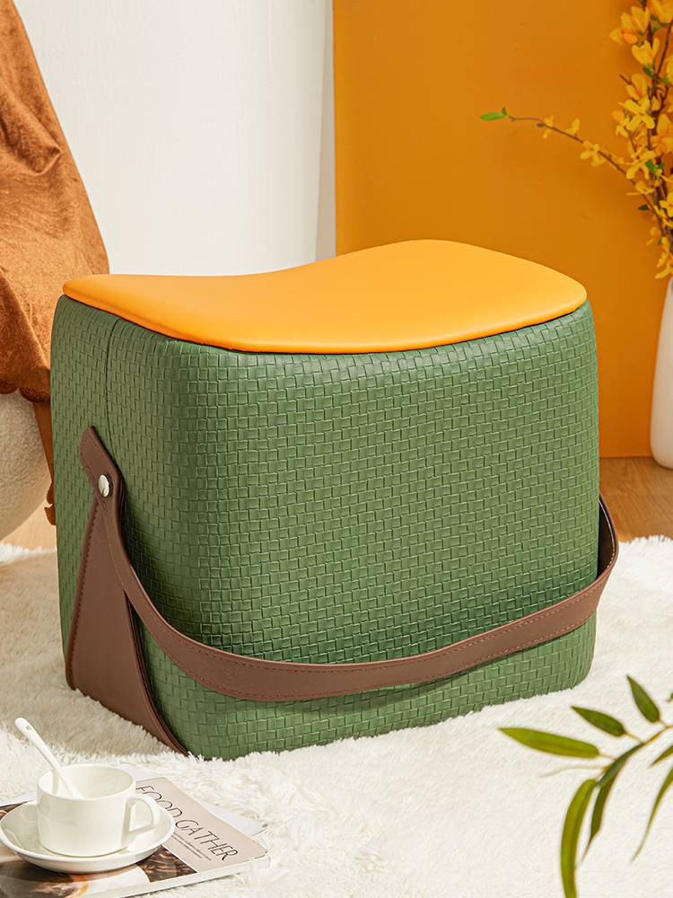 Nordic Internet Red Change Shoes Stool Home Creative Creative Saddle Stool Light luxury Step Skin bench Storage, makeup stool