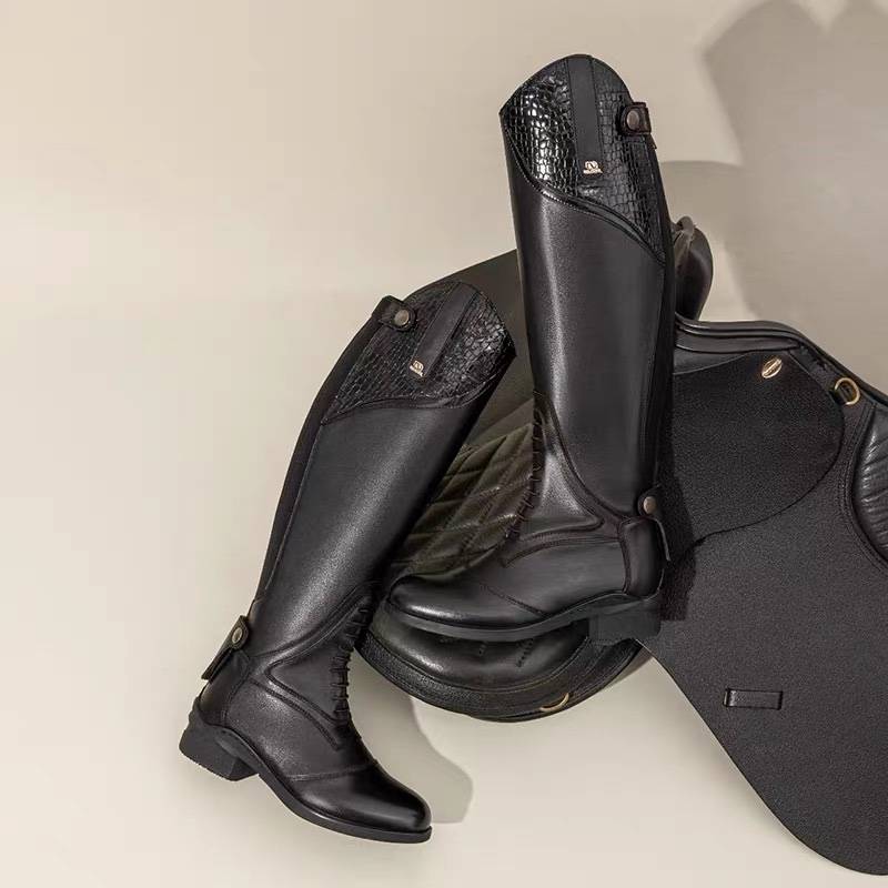 British long tube men's and female knight boots all cowhide equestrian boots high barrel obstacle -free leg protection horse riding knight clothing